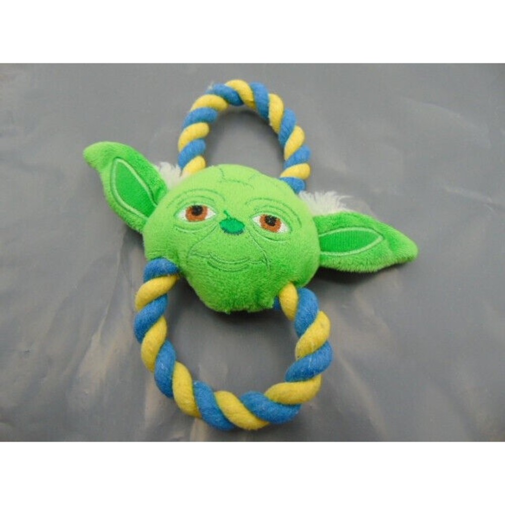 Star Wars/Lucas Films YODA Dog Rope Pull Toy Squeaker NEW